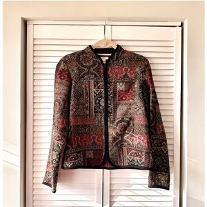Presswick & Moore Vintage Tapestry Print Jacket: Sz Med